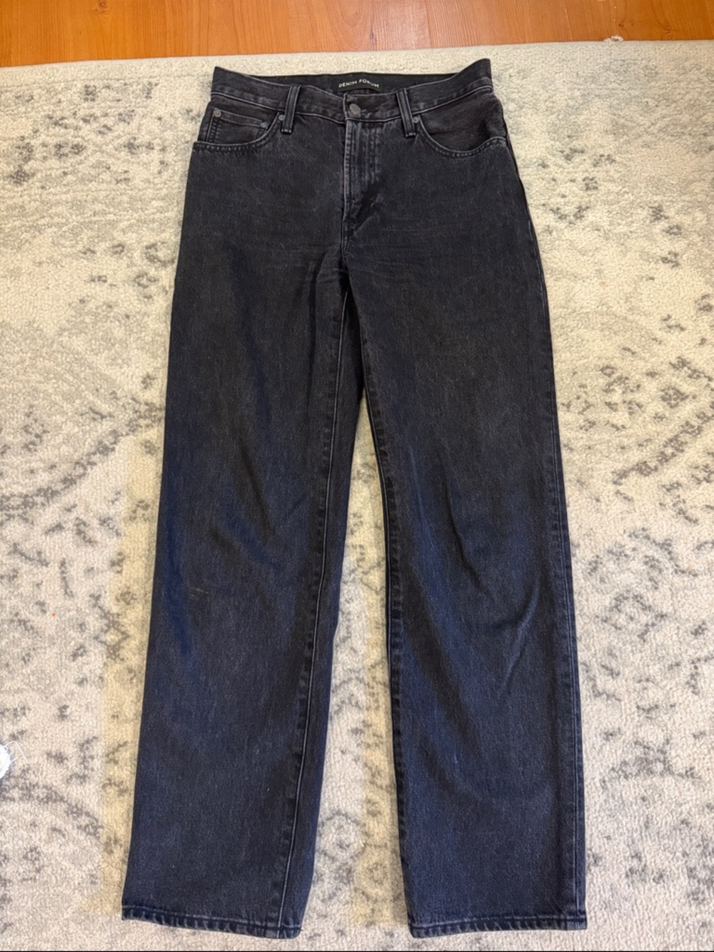 Denim Forum 90’s Marlo Hi-Rise Baggy Jeans Black